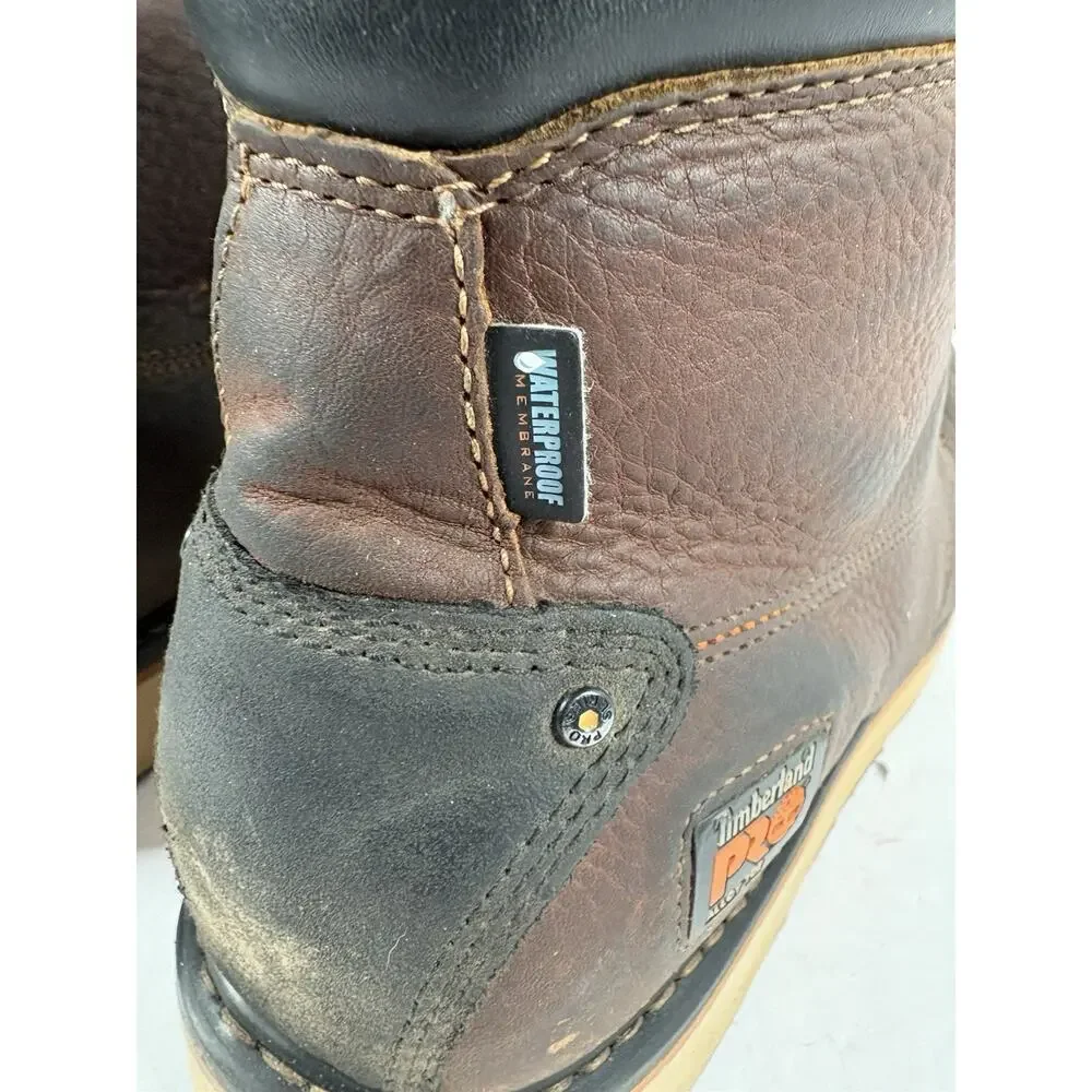 Timberland PRO A8401 Alloy Toe Moc Toe Work Boots Brown Mens 13M EH ASTM